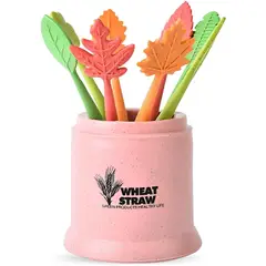 MINARI - Set 8 Mini Tenedores Palillos para Lonchera Niños Rosado 22N