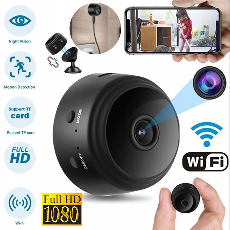 Mini Camara Seguridad HD tipo cámara Espía Vigilancia IP Sensor