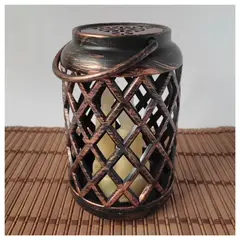 INSPIRA MARKET - Linterna lampara led rustico vintage rectangular