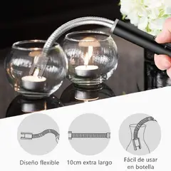 GENERICO - Encendedor Chispero Eléctrico Recargable con Manguera Flexible