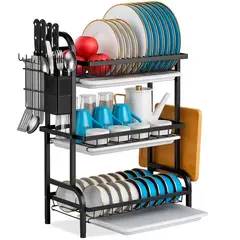 MINARI - Escurridor De Platos 3 Niveles Acero Inoxidable 20E