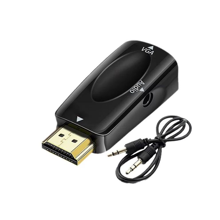 Adaptador HDMI-VGA 1080P Negro