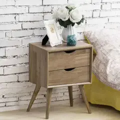 VENTITAS HOME - Velador Vintage Luna Premium de Melamine Color Duna