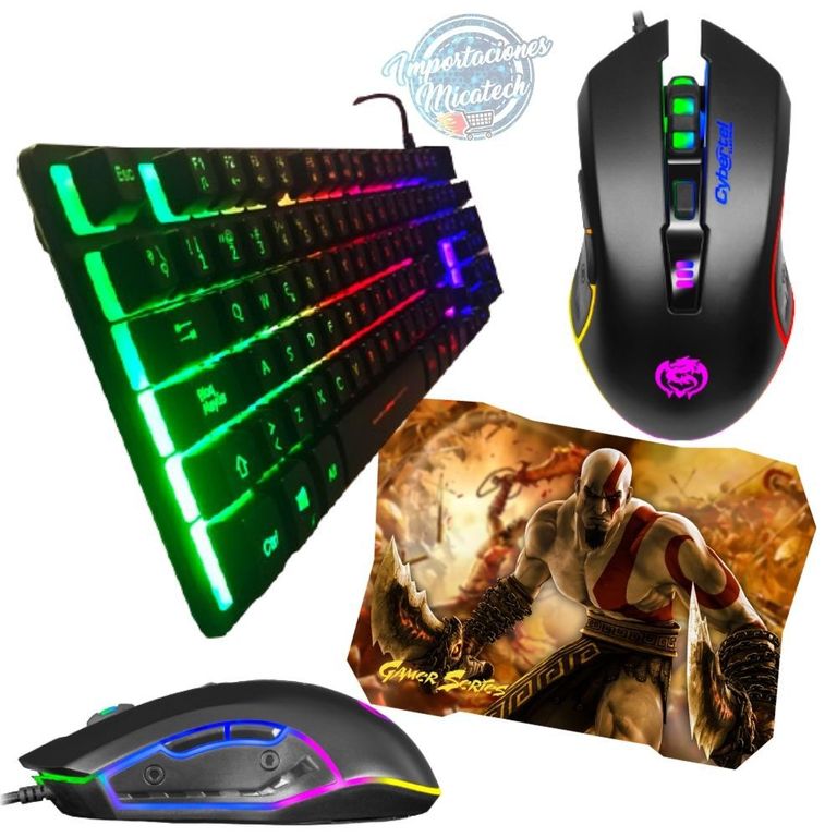 Kit Gamer Cyb: Teclado Semimecánico Xtreme + Mouse Elektron + Pad