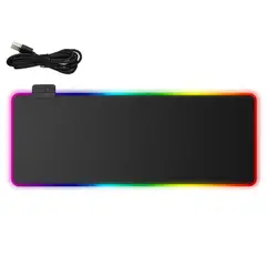 SEISA - Pad mouse gamer rgb retro iluminada de 80x30cmx04mm