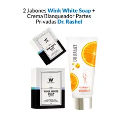 WINK WHITE - 2 Jabones Soap + Crema Blanqueador Partes Privadas