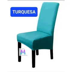 GENERICO - 08 Forros de silla Arabe XL color Turquesa Liso