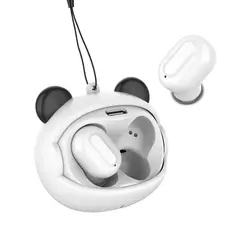 EWTTO - Audífonos Bluetooth Diseño Panda y Rostro Intercambiable