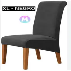 GENERICO - 08 Forros de silla Arabe XL color negro Liso