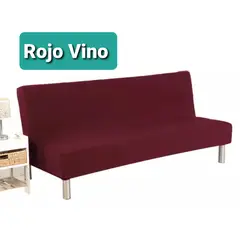GENERICO - Forro para Futon o Sofa Cama Rojo Vino Liso