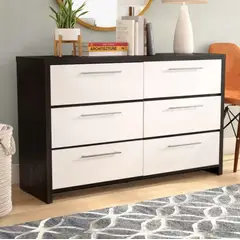 VENTITAS HOME - Cómoda Moderna Ulea 6 Compartimientos Liberty