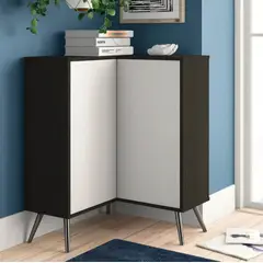 VENTITAS HOME - Cómoda Esquinera Minimalista San Antonio Roble Negro