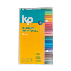 KP - Plumón Junior Punta Pincel (Estuche X 24)