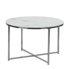 DECOR MESAS - Mesa de Centro Silver White - Mármol