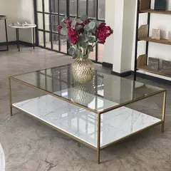 DECOR MESAS - Mesa de Centro Glassy - Mármol