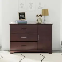 VENTITAS HOME - Cómoda Moderna Milenna 4 Compartimientos Liberty