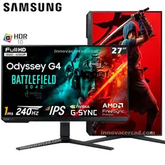 SAMSUNG - Monitor Odyssey G4 LS27BG402ENXGO Full HD 240Hz IPS 1ms G-SYNC