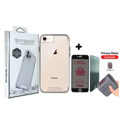 Case Space Y Mica Cerámica Antiespía Mate iPhone 7 Plus/8 Plus