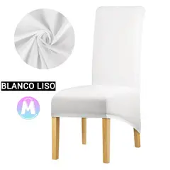 GENERICO - 08 Forros de silla Arabe Xl Blanco Liso