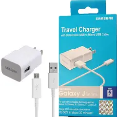 SAMSUNG - Cargador 155A Cable Micro USB-V8 serie J Blanco