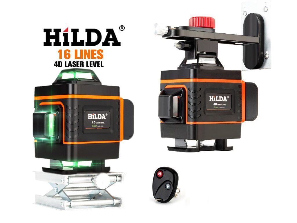 NIVELADOR LASER 4D 16 LINEAS 360° AUTONIVEL LUZ VERDE HILDA