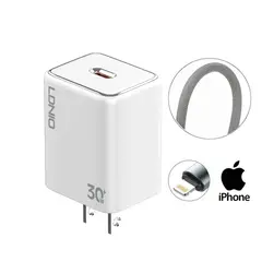 LDNIO - CARGADOR 30W PARA IPHONE 13, 13 PRO, 13 PRO MAX + CABLE DE 1MT
