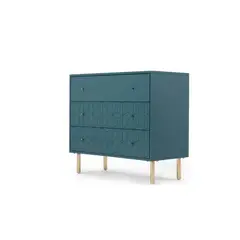 YOLODECORO - Cómoda 3 Cajones Hedra Azul