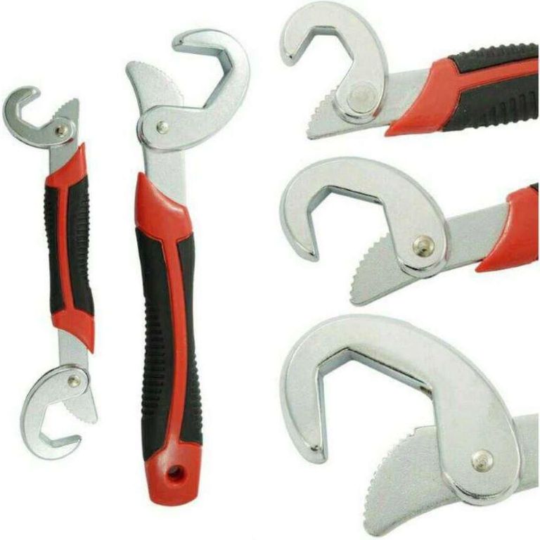 Juego De 2 Llaves Para Tubo Tuercas Tornillo Multiusos Snap And Grip