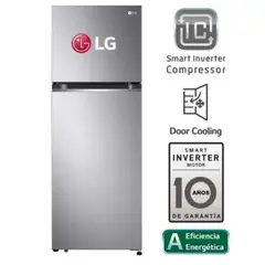 LG - Refrigeradora Top Freezer GT24BPP No Frost 241L Plateada
