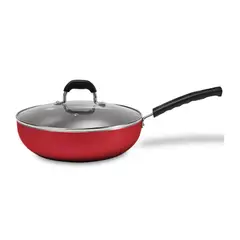 BRINOX - Wok 28cm 4.10L Saffron Antiadherente Acero Inoxidable Rojo