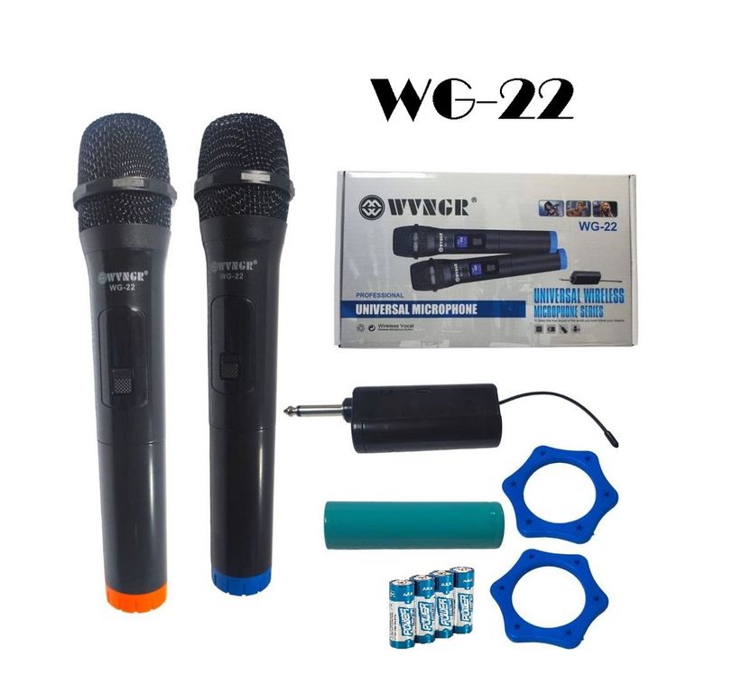 Par de Microfonos Universal Inalámbrico WG-22