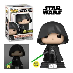 FUNKO - Pop Luke Skywalker Hooded - The Mandalorian GITD Ex EE