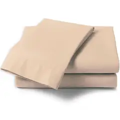 SLEEPER - Juego de Sábanas 2 plazas 260 hilos Algodón Pima Beige