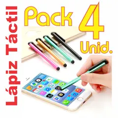 GENERICO - 4 Stylus Lápiz Optico Capacitivo Tablet Samsung Lenovo Huawei otros