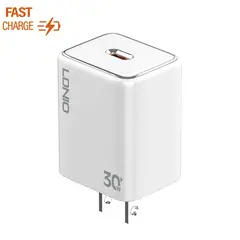 LDNIO - CARGADOR DE 30W iPhone 14,14 PLUS, 14 PRO, 14 PRO MAX + CABLE DE 1M