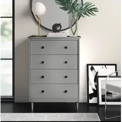 VENTITAS HOME - Cómoda Denia 4 Cajones Gris