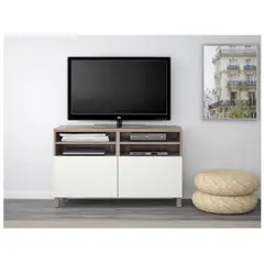 VENTITAS HOME - Mesa de Tv Moderna 75 Falona Duna y Blanco