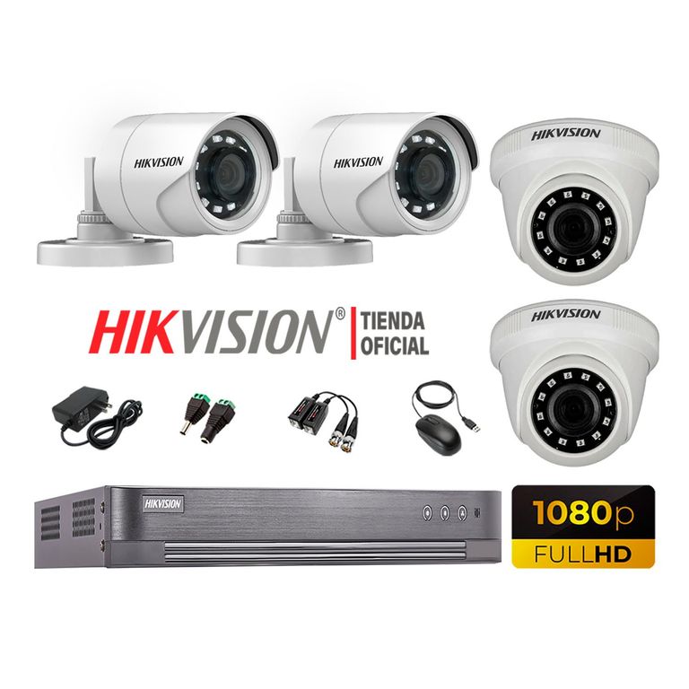 Kit 4 Cámaras Seguridad Full Hd 1080P + Cable Hdmi Oferta