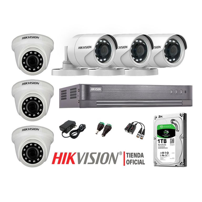 Kit 6 Cámaras Seguridad Full Hd 1080P + Disco 1Tb P2P