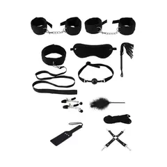 GENERICO - Kit Bondage Sumisión Sexual Seducción 10 piezas Negro