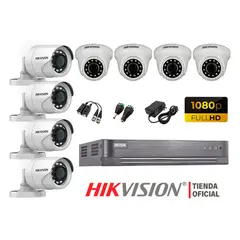 Hikvision - Kit 8 Cámaras Seguridad Full Hd 1080P + Cable Hdmi Oferta