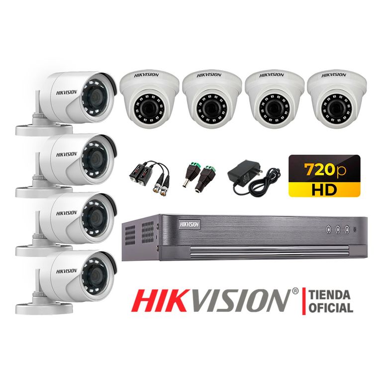 Kit 8 Cámaras Seguridad Hd 720P + Cable Hdmi P2P