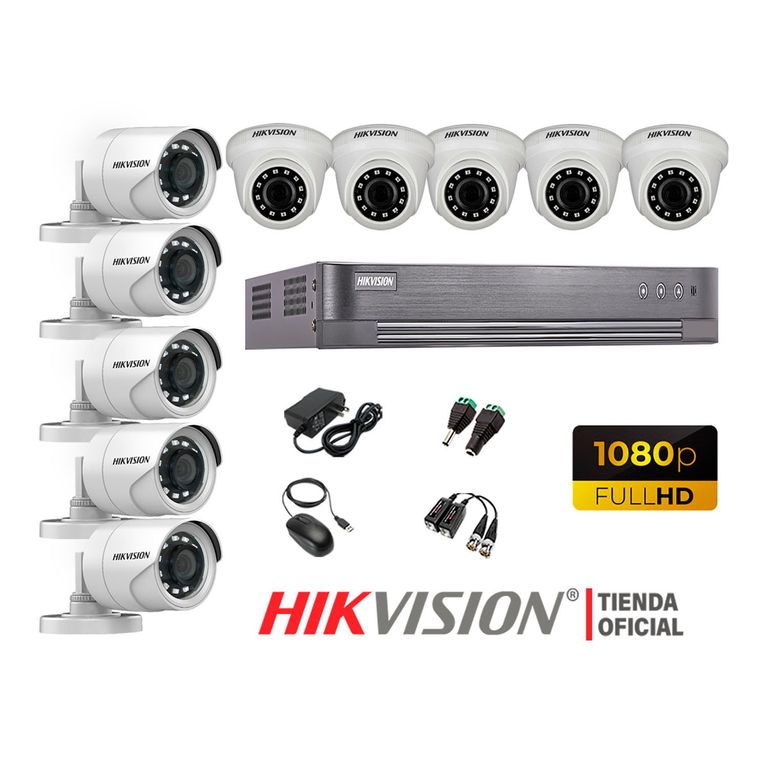 Kit 10 Cámaras Seguridad Full Hd 1080P + Cable Hdmi Oferta