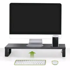 GENERICO - MONTECH - Soporte Base Sobre Mesa para Monitor con Puerto USB