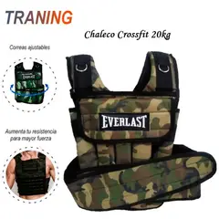 GENERICO - Chaleco Con Peso CROSSFIT Camuflado Militar 20 KG