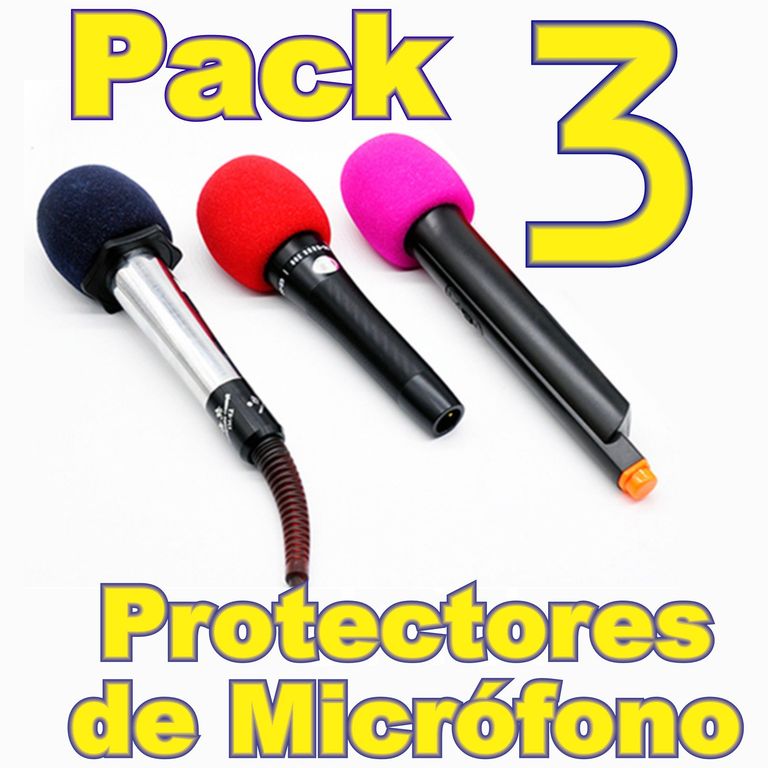 3 Espuma Esponja Protector Filtro Antipop Para Micrófono Karaoke