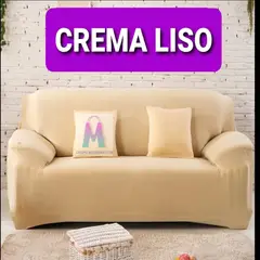 GENERICO - Forros Spandex modular en L 3-2-1 Crema Liso