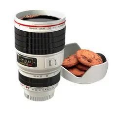 GENERICO - Taza Lente de Cámara Galletera Blanco