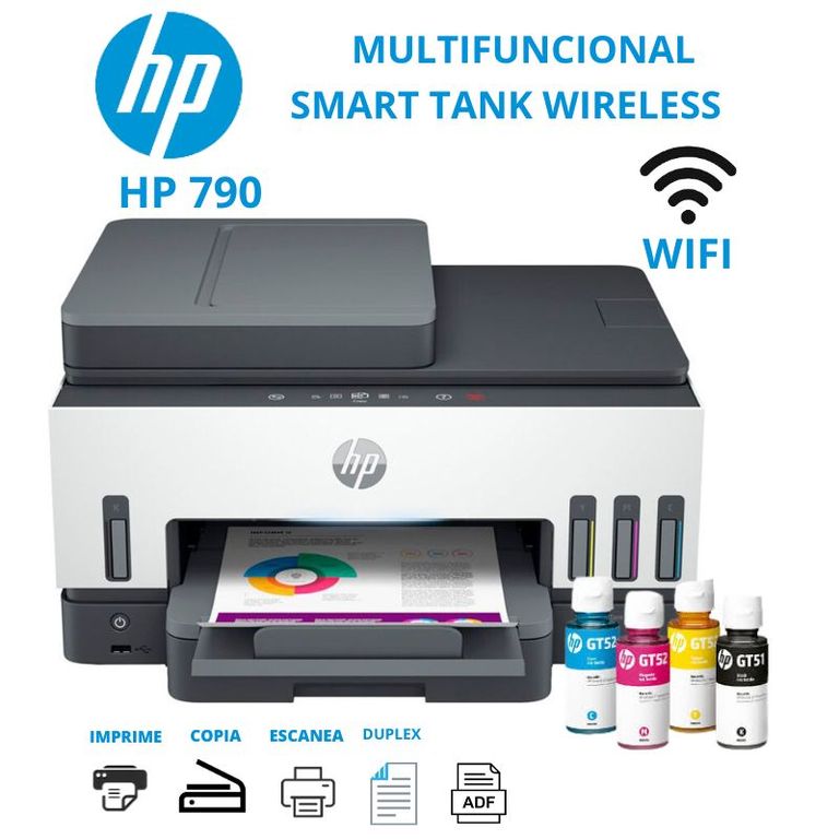 Impresora Multifuncional Smart Tank 790 Wifi Duplex ADF Fax