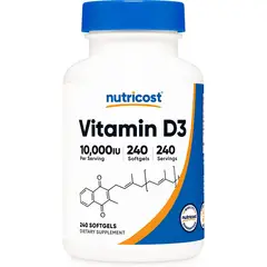 GENERICO - Vitamina D3 10000 iu Importada 240 capsulas